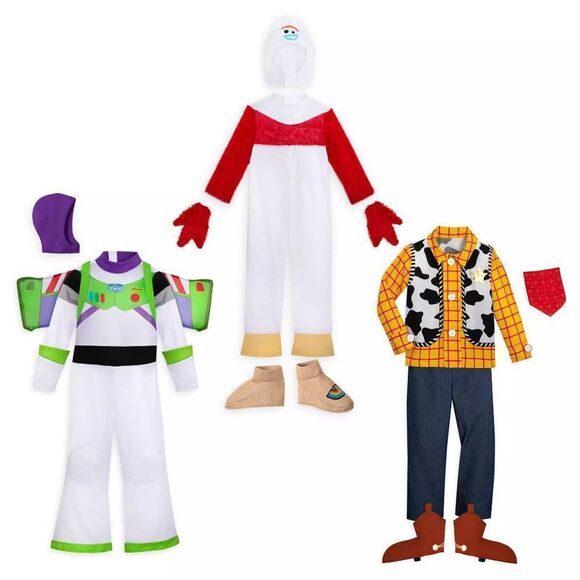 ✨DISNEY✨ NEW! Kids' Toy Story Costume Set: Woody + Buzz + Forky - Picture 2 of 16
